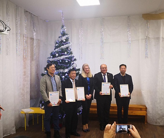 The ceremony of donation of a boiler to Children's Village WARM HOUSE FOR CHILDREN